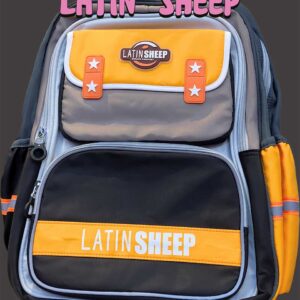 Original China Latin Sheep School Bag Black Orange Color
