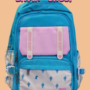 Original China Latin Sheep School Bag Blue Pink Color