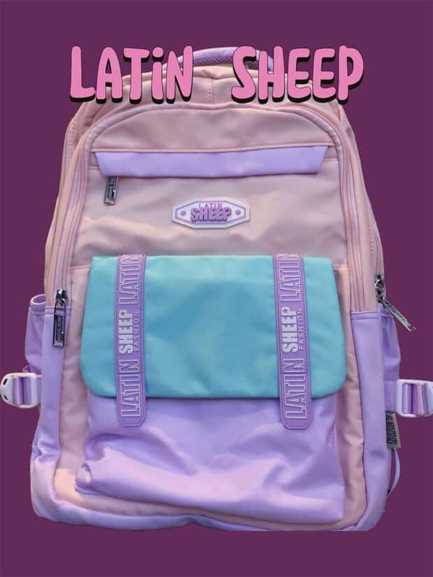 Latin Sheep School Bag Pink Color